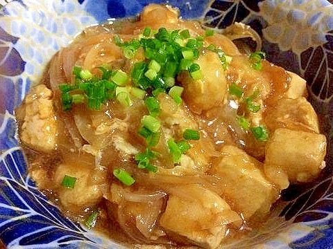 揚げ豆腐のつゆ和え